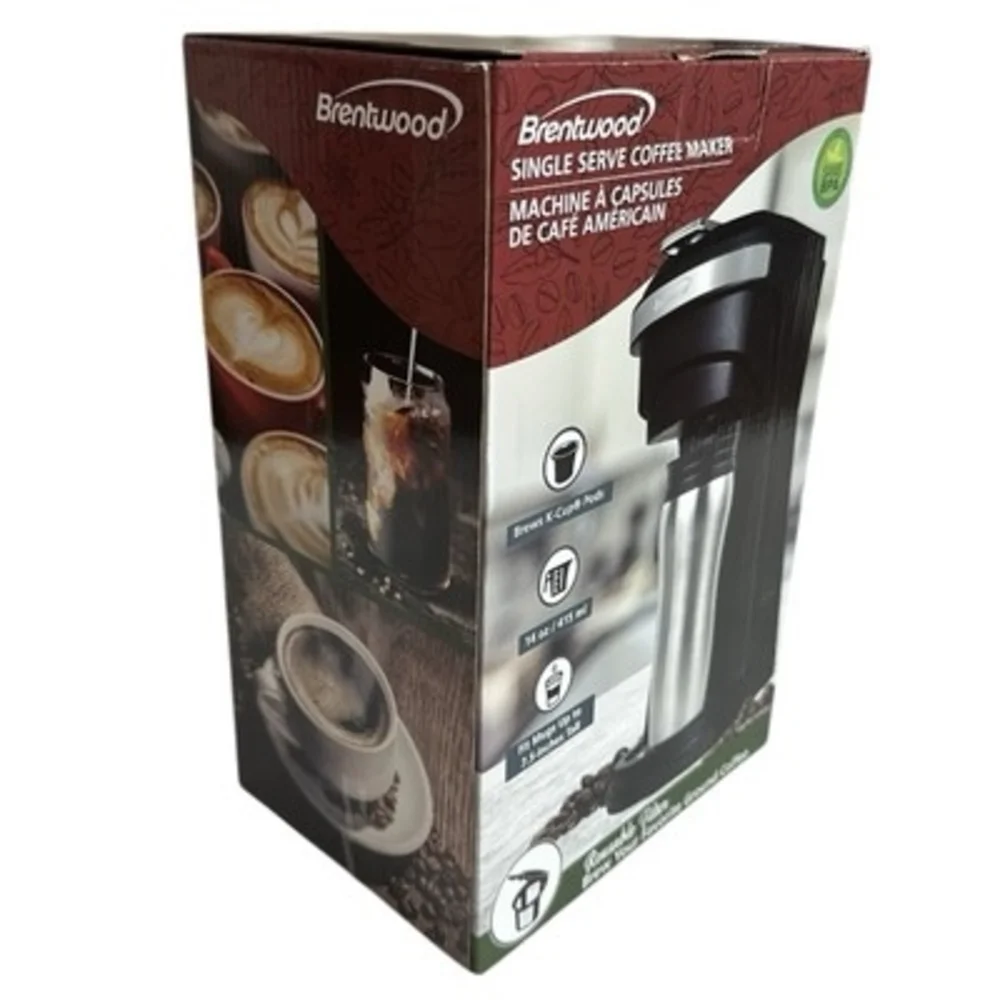 Brentwood Single Serve Coffee Maker K-Cup Soft Pod Ground Coffee 14oz New in Box